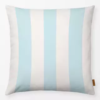 Kissen Streifen Beige Hellblau