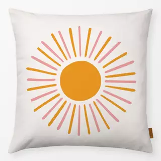 Kissen Sonne Wendekissen beige gelb