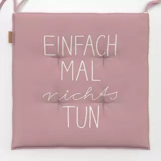 Sitzkissen Nichts Tun altrosa