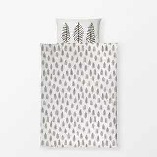 Bettwäsche Winter Forest charcoal beige