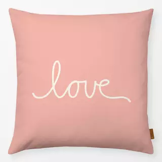 Kissen Love Wendekissen rosa beige