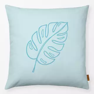 Kissen Monstera Wendekissen Türkis