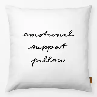 Kissen Emotional Support schwarzweiß