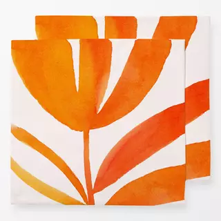 Servietten Pink goldener Sommer Blume