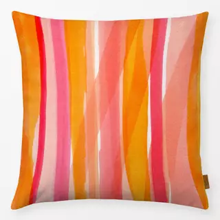 Kissen Pink goldener Sommer Streifen
