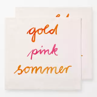 Servietten Pink goldener Sommer