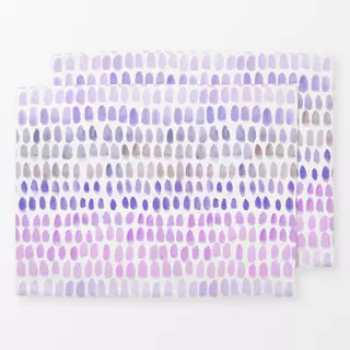 Tischset Punkte und Streifen violett