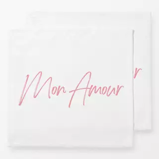 Servietten Mon Amour Rosa