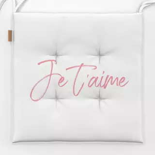 Sitzkissen Je t'aime Rosa