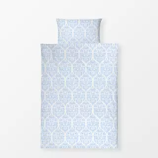 Bettwäsche Winterdamast blau