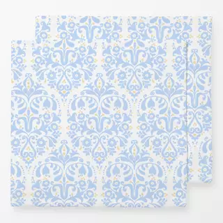 Servietten Winterdamast blau