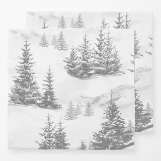 Servietten Winterlandschaft