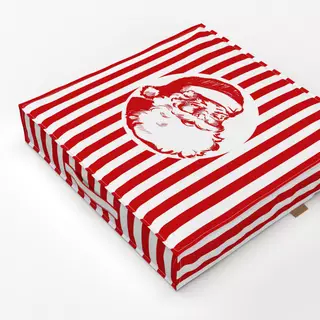 Bodenkissen Weihnachtsmann Streifen Rot