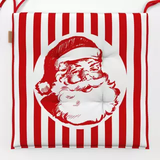 Sitzkissen Weihnachtsmann Streifen Rot