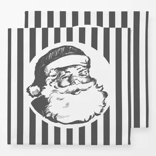Servietten Weihnachtsmann Streifen