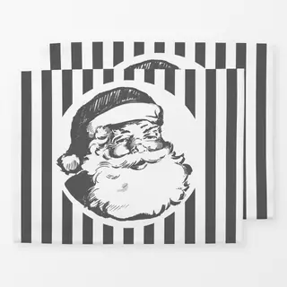 Tischset Weihnachtsmann Streifen