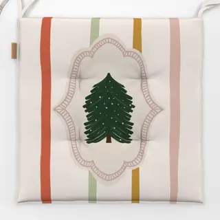 Sitzkissen Weihnachtszauber-Streifen