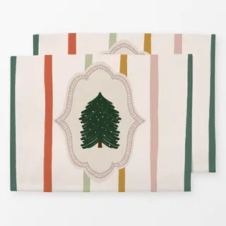 Tischset Weihnachtszauber-Streifen