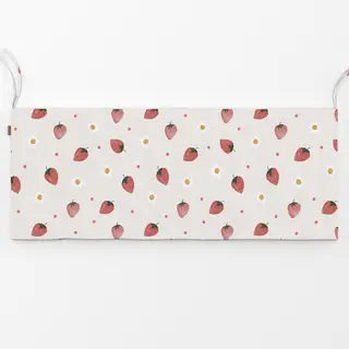 Bankauflage Erdbeeren & Blumen