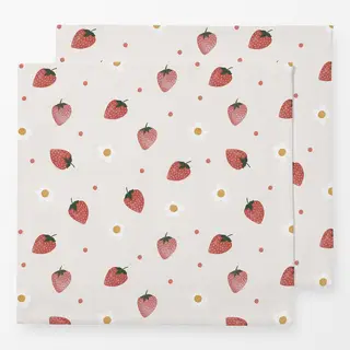 Servietten Erdbeeren & Blumen