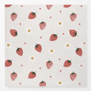 Tischdecke Erdbeeren & Blumen