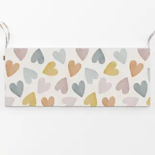 Bankauflage Bunte Aquarellherzen