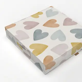 Bodenkissen Bunte Aquarellherzen