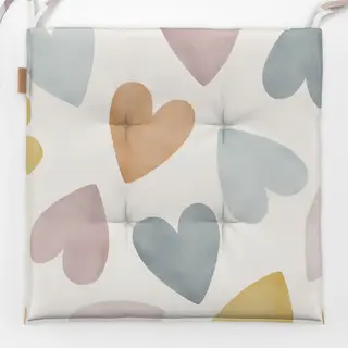 Sitzkissen Bunte Aquarellherzen
