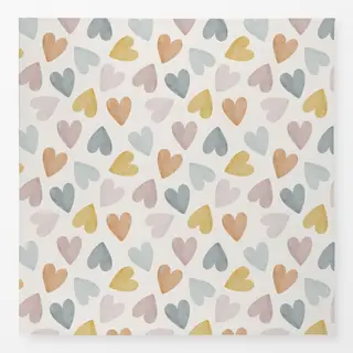 Tischdecke Bunte Aquarellherzen