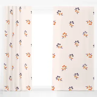 Dekovorhang Beerenzweige Muster | Herbstliches botanisches Design