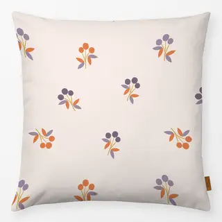 Kissen Beerenzweige Muster | Herbstliches botanisches Design