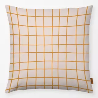 Kissen Orange Grid
