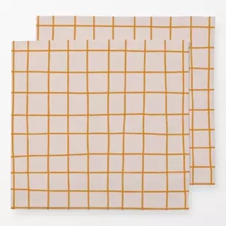 Servietten Orange Grid