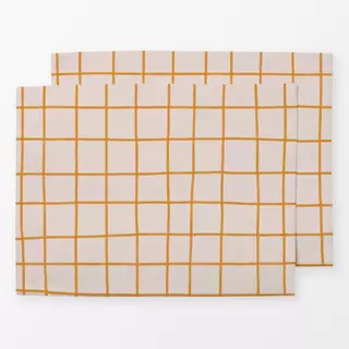 Tischset Orange Grid