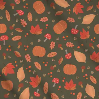 Meterware Watercolor Herbst Dunkel