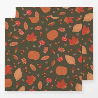 Servietten Watercolor Herbst Dunkel