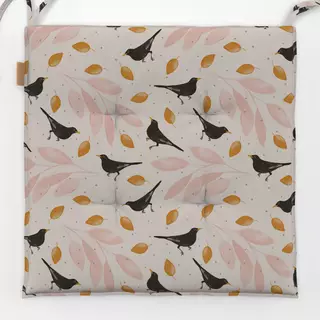 Sitzkissen Amsel im Frühling