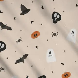 Meterware Halloween Party Beige