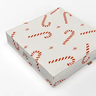 Bodenkissen Zuckerstange Weiß