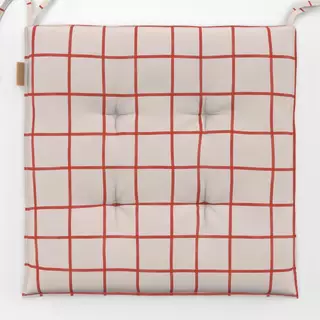 Sitzkissen Red Grid
