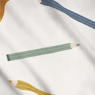 Meterware Bunte Buntstifte Muster