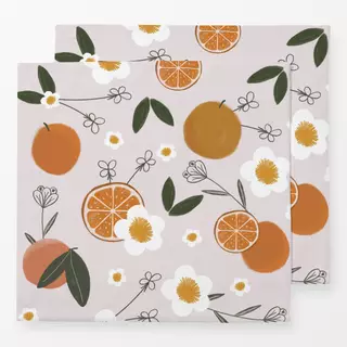 Servietten Oranges and Flowers