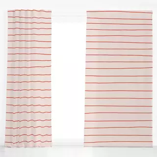 Dekovorhang Red Stripes