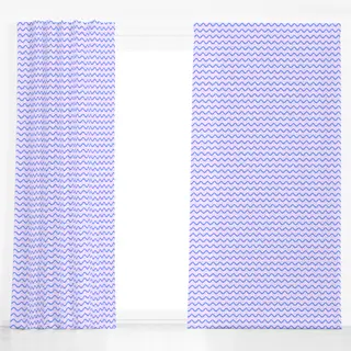 Dekovorhang Welle Lila & Blau