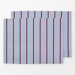 Tischset Streifen Hellblau & Bordeaux