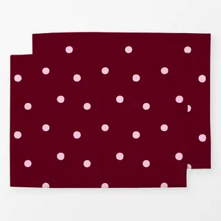 Tischset Punkte Bordeaux