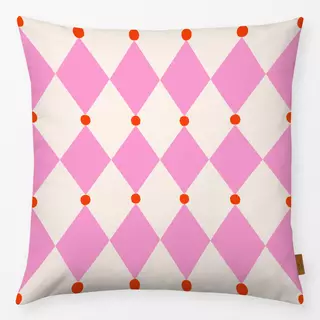 Kissen XMAS Raute Pink & Rot