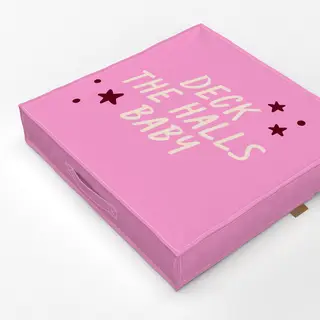 Bodenkissen Typo Weihnachten "Deck the Halls Baby"