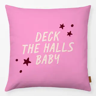 Kissen Typo Weihnachten "Deck the Halls Baby"