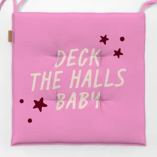 Sitzkissen Typo Weihnachten "Deck the Halls Baby"